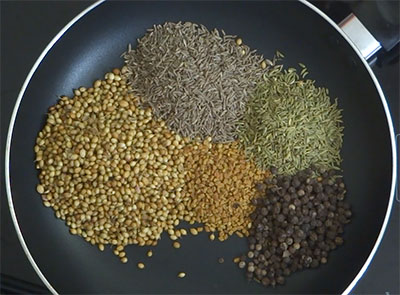ingredients for kashaya powder or kashaya pudi
