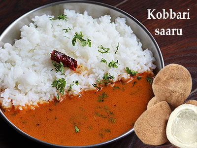 kobbari saaru or coconut rasam recipe