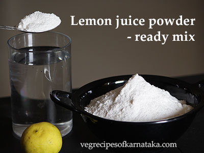 lemon juice powder recipe