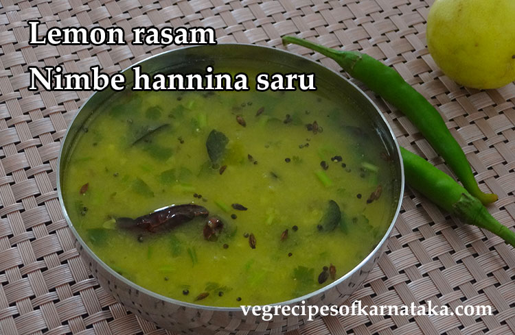 nimbe hannu saaru or lemon rasam