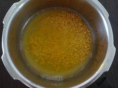 rinsed toor dal for nimbe hannu saaru or lemon rasam