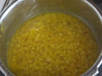 cooked dal for nimbe hannu saaru or lemon rasam