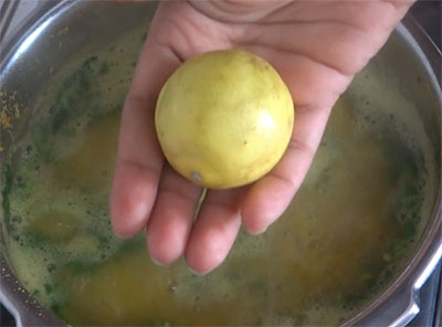 lemon juice for nimbe hannu saaru or lemon rasam