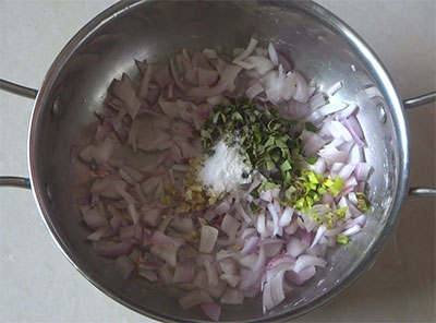 onion and other ingredients for maddur vada