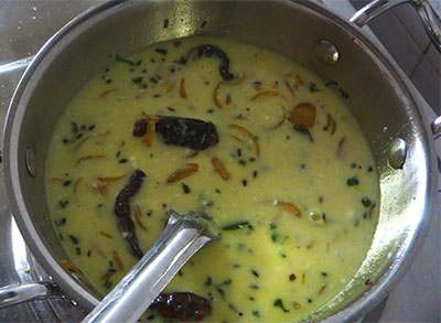 majjige saaru or buttermilk rasam