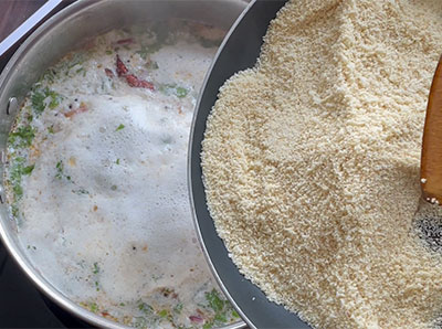 roasted rava for majjige uppittu or buttermilk upma