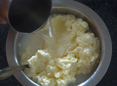 rinsing butter to make ghee at home