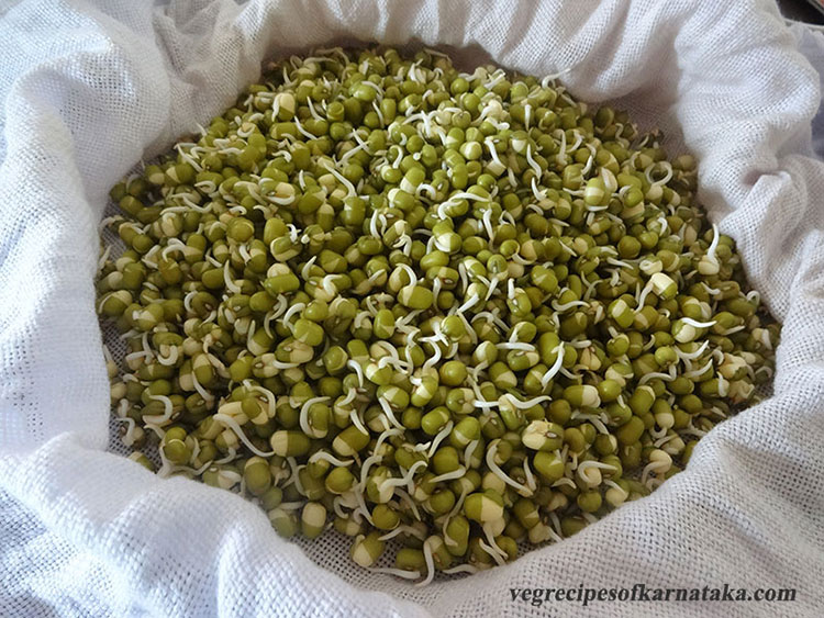 how to make green gram sprouts or mung sprouts