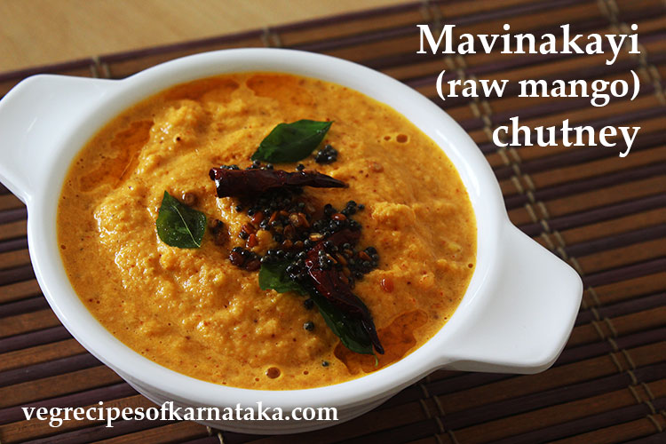 mavinakayi chutney or raw mango chutney