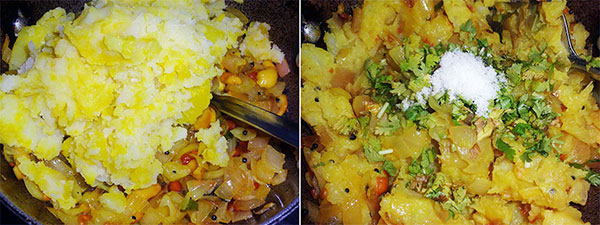 mashed potato for alugadde or aloogadde palya