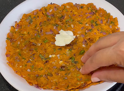 masale avalakki rotti or poha roti