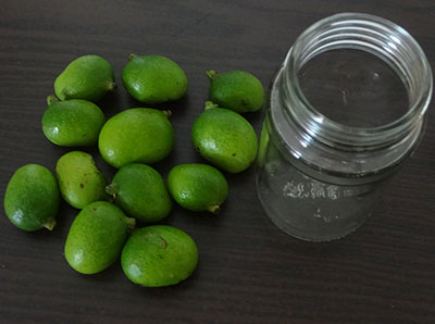 mango and dry jar for tender mango pickle or mavina midi uppinakayi