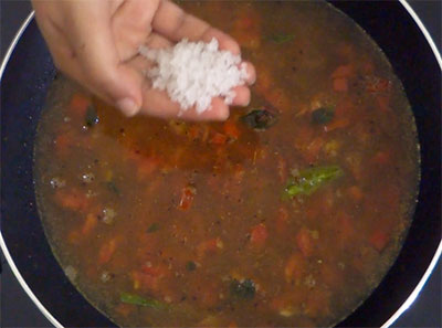 salt for menasina saaru or pepper rasam
