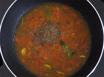 pepper and cumin for menasina saaru or pepper rasam