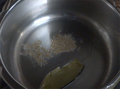 tempering for methi pulao or menthe soppina pulav