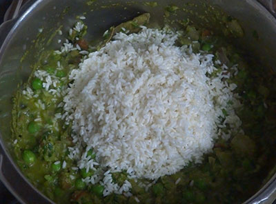rice for methi pulao or menthe soppina pulav