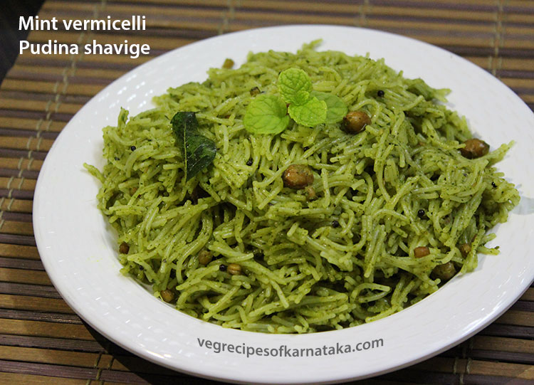 pudina shavige or mint vermicelli recipe