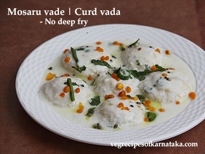 mosaru vade recipe, curd vada recipe