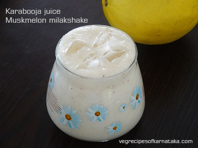 Karabooja or muskmelon milkshake recipe