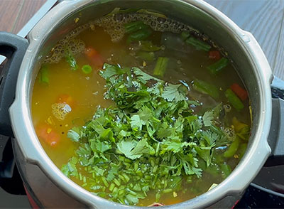 coriander leaves for navane khichdi or siridhanya recipes