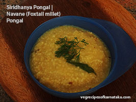 millets or siridhanya pongal recipe