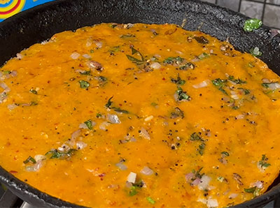 cooking making oggarane dose or tadka dosa