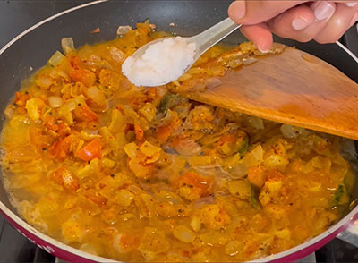 salt for Eerulli bhaji or onion gojju recipe