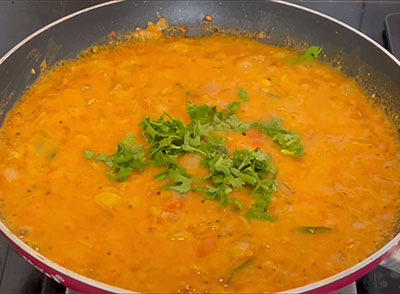 coriander leaves for Eerulli bhaji or onion gojju recipe