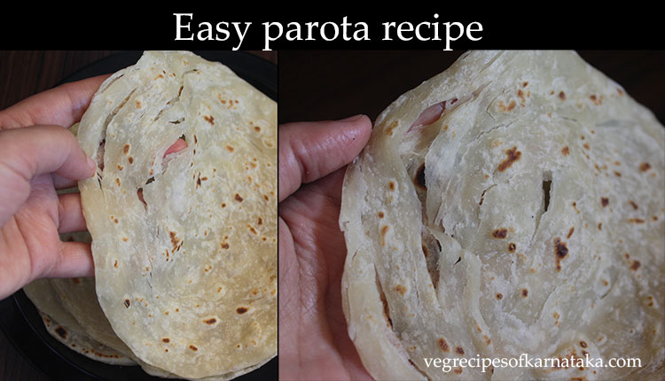 hotel style plain paratha or kerala style parota recipe, lachha paratha recipe