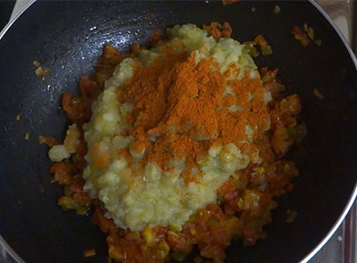 mashed vegetables for pav bhaji recipe