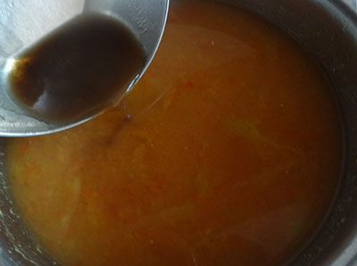 tamarind for menasina saaru or pepper rasam