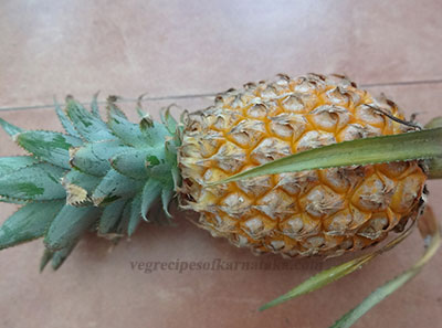 well ripened pineapple for pineaple or ananas payasa