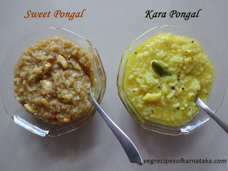 karnataka style khara and sweet pongal recipe