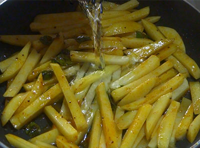 water for potato upkari or batata talasani recipe