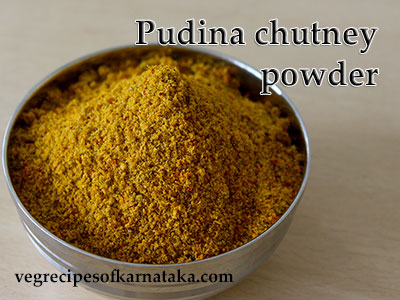pudina chutney pudi or pudina chutney powder