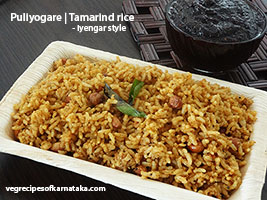 Iyengar style puliyogare or tamarind rice recipe