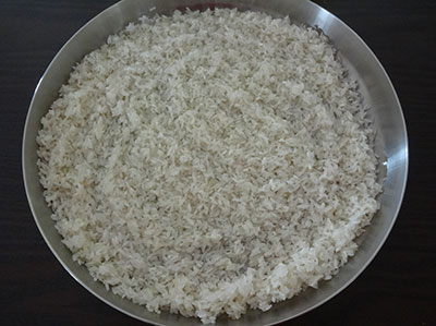rinsed rice for unde kadubu or pundi gatti