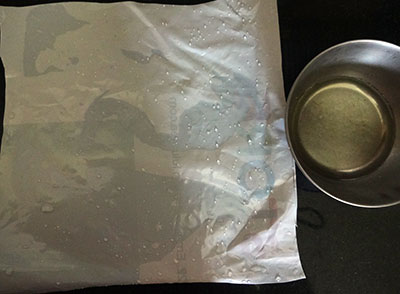 plastic sheet for ragi rotti or ragi roti recipe