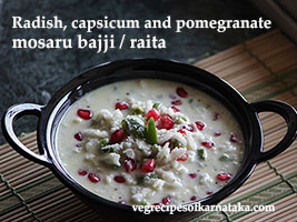 radish and capsicum raita recipe