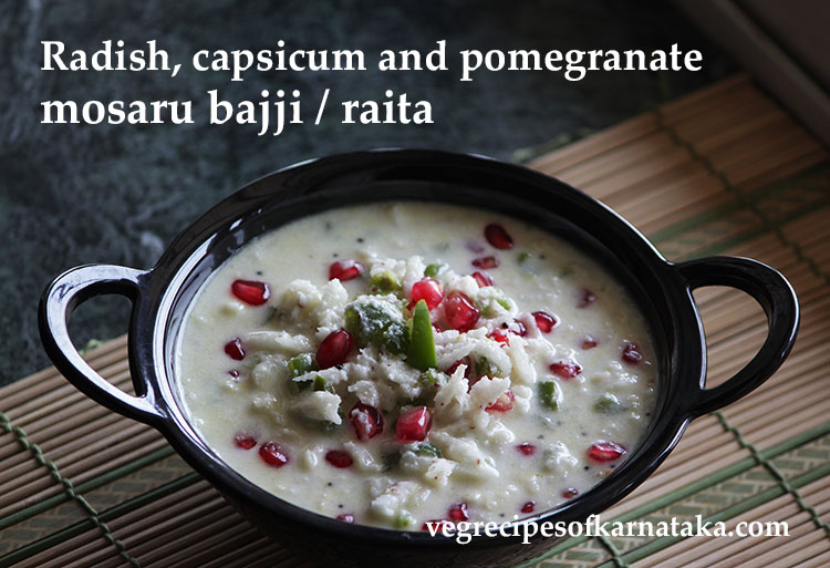 radish capsicum raita, moolangi sasuve