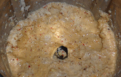 grinding spices for radish chutney