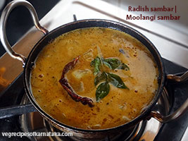 radish sambar recipe