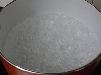 boiling water for ragi ambli or ambali