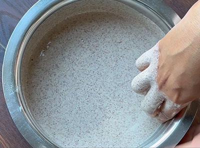 batter for ragi godhi dose or ragi flour wheat flour dosa