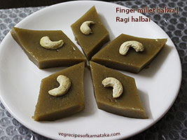 ragi halubai orfinger millet halwa recipe