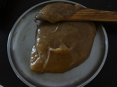 ragi halbai or halubai in the greased plate