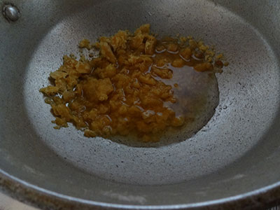jaggery and water for ragi laddu or ragi unde