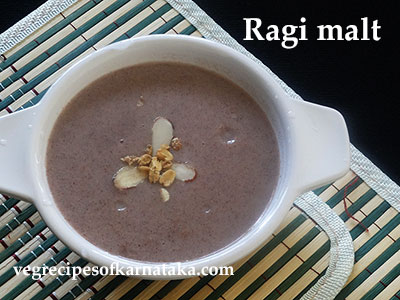 ragi malt recipe or ragi health drink