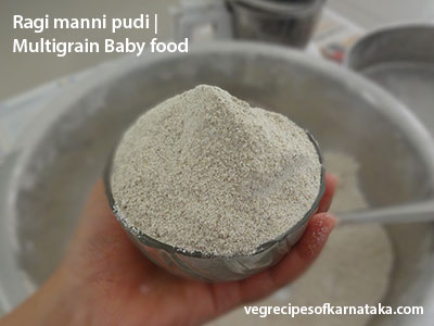 ragi manni pudi, multi grain baby food