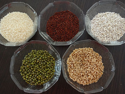 ingredients for ragi manni or multigrain baby food